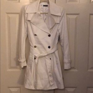 Tahari Camden Trench Coat NWT White